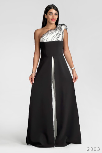 اورال سفید مشکی رویه دامن مشکی برند ویچی