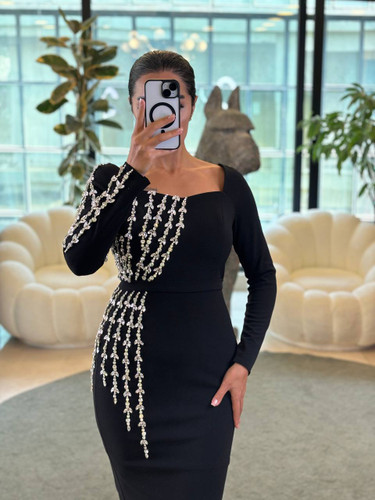 پیراهن جواهردوزی دو دامنه سایز بزرگ