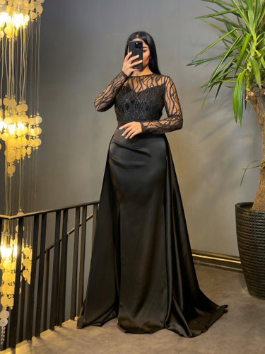 پیراهن دو دامنه ساتن برند دگنو